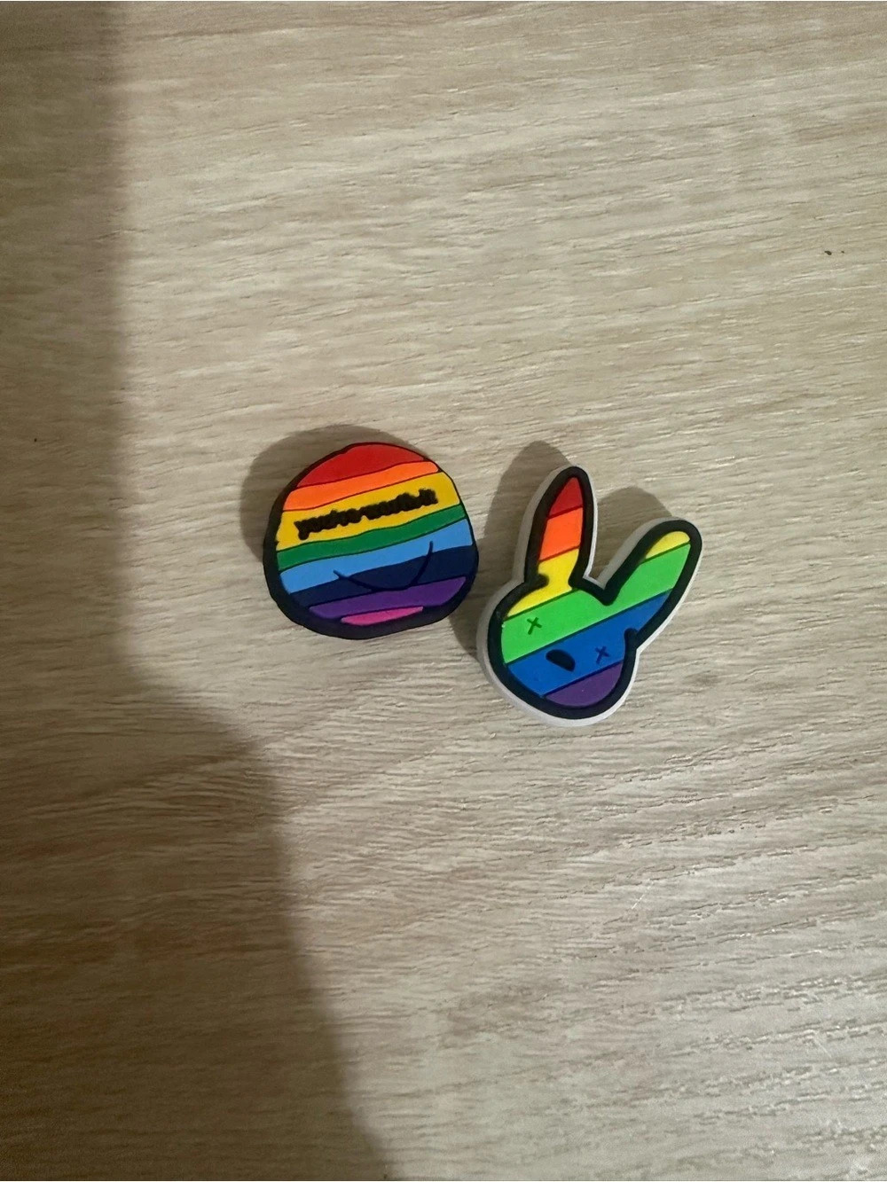 Colorful Rainbow charm crocs